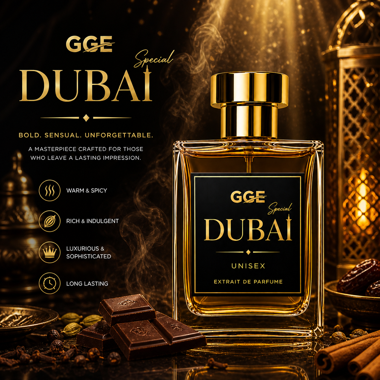 Dubai Special Unisex Perfume – Warm Spicy Arabian Luxury Fragrance | GGE