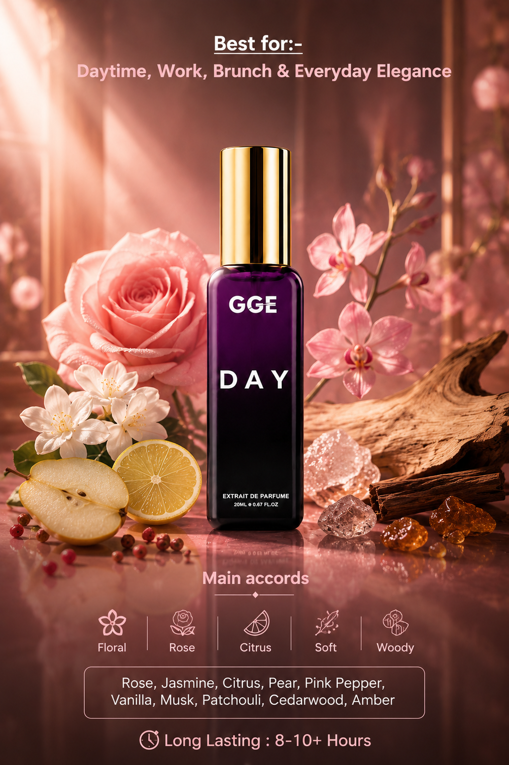 GGE DAY 20ML Premium - Fresh Floral Luxury Fragrance | GGE